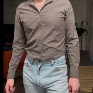 Calvin Klein Grey Button Up